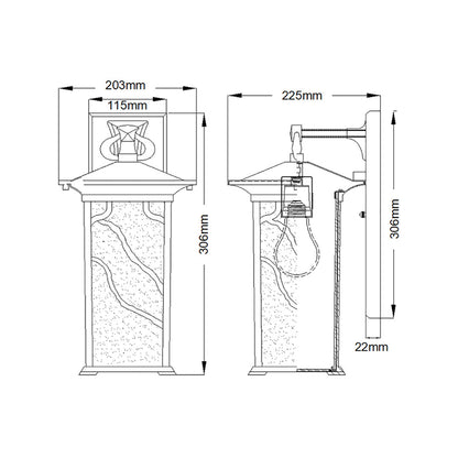 Quintiesse Morris Farol de Pared Exterior