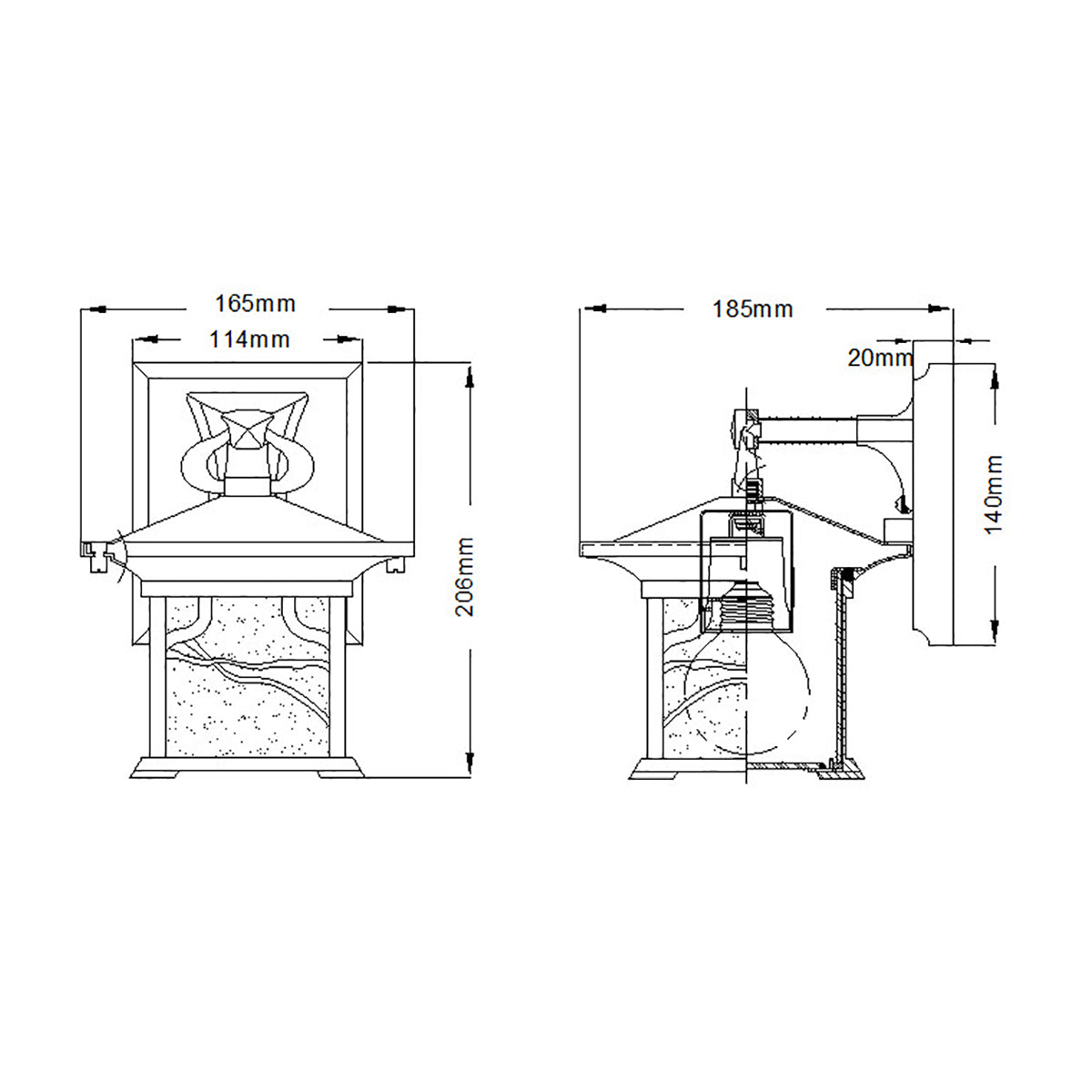 Quintiesse Morris Aplique Exterior de Farol