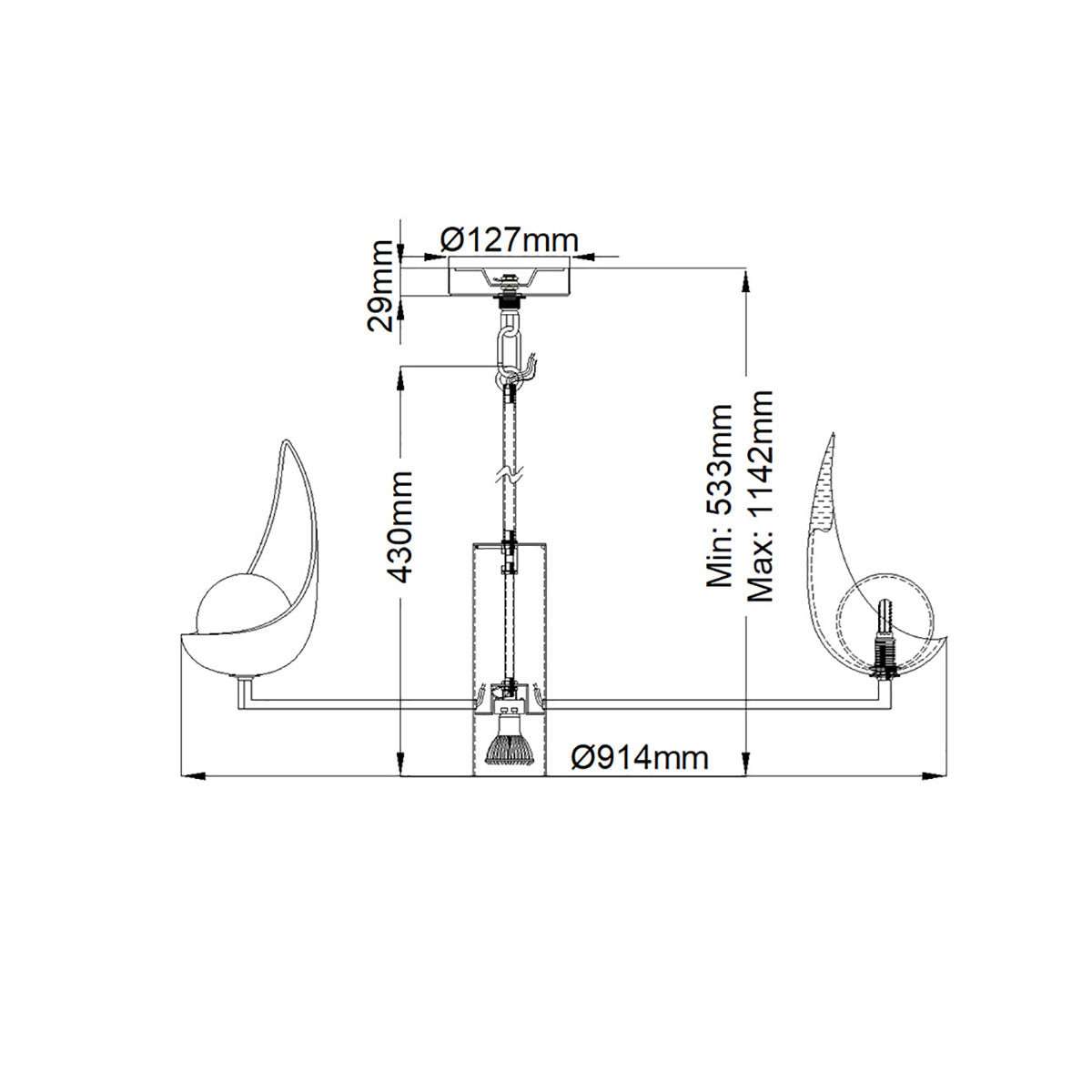 Quintiesse Ren 5-Light Chandelier