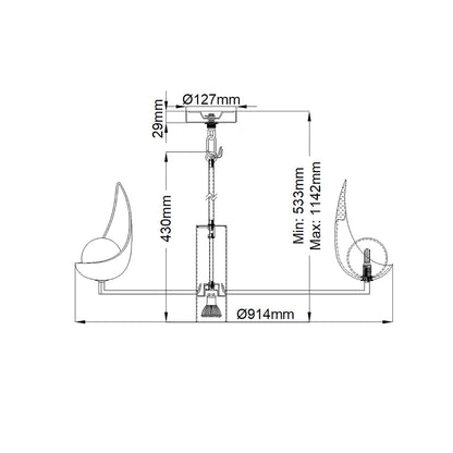 Quintiesse Ren 5-Light Chandelier