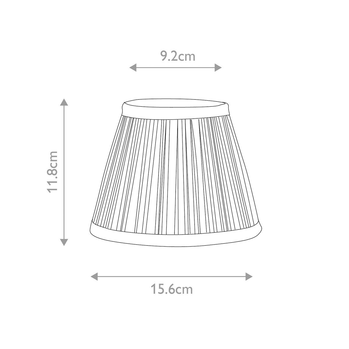 Elstead Clip Shades Pantalla Vela Plisada de Gasa Gris