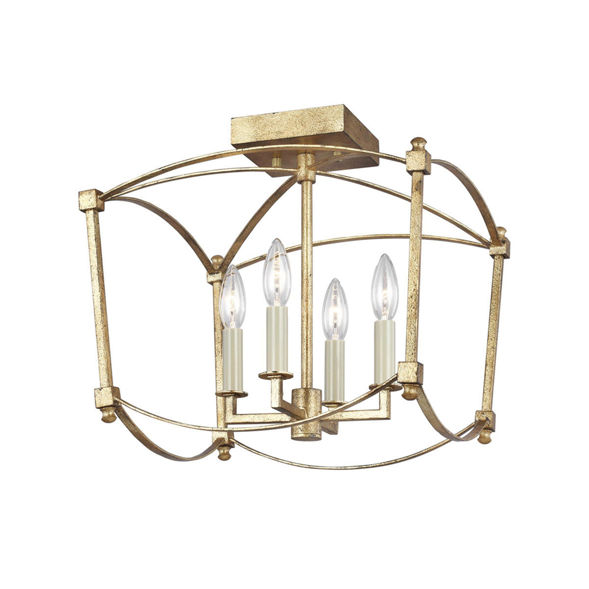 Quintiesse Thayer 4-Light Semi-Flush Ceiling Light