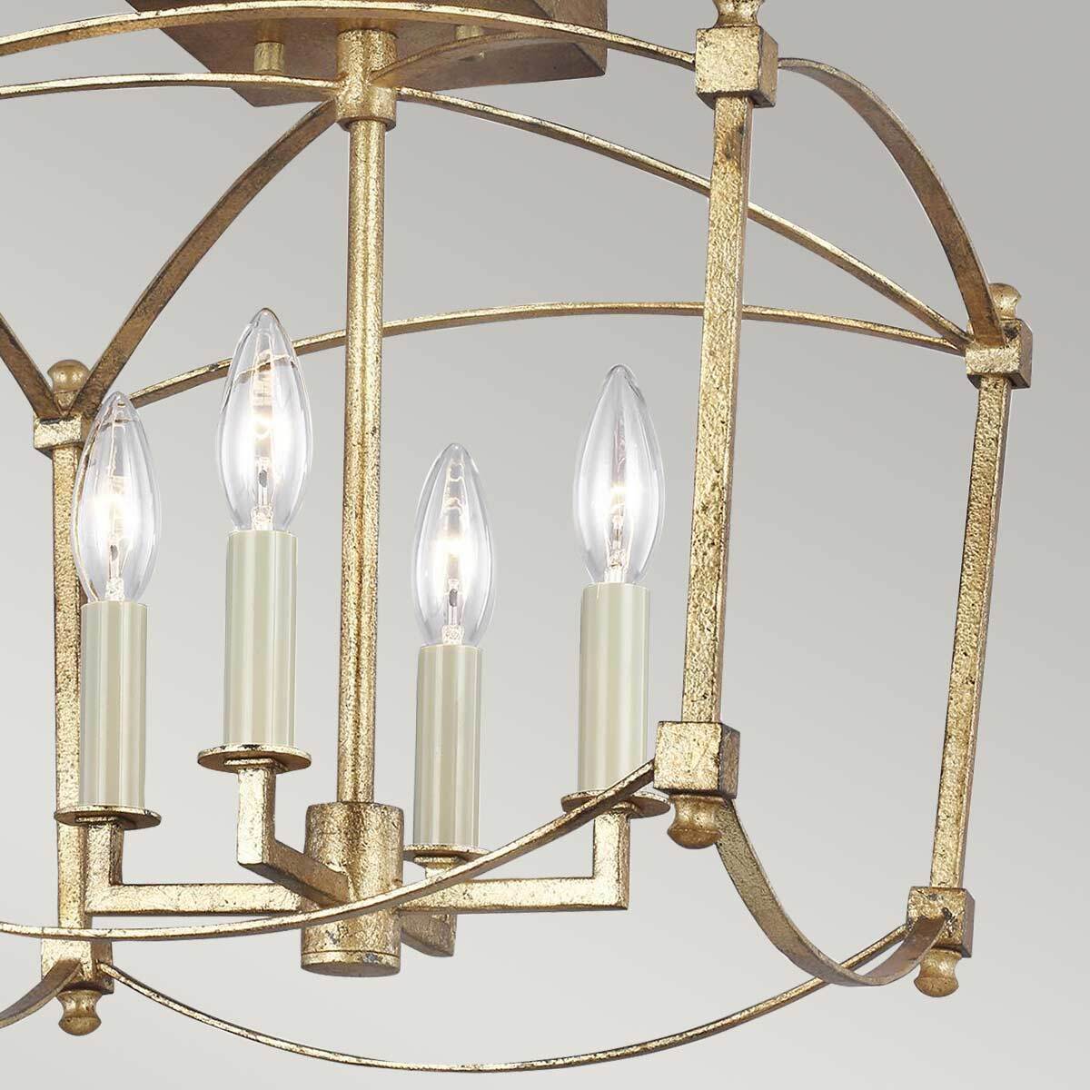 Quintiesse Thayer 4-Light Semi-Flush Ceiling Light