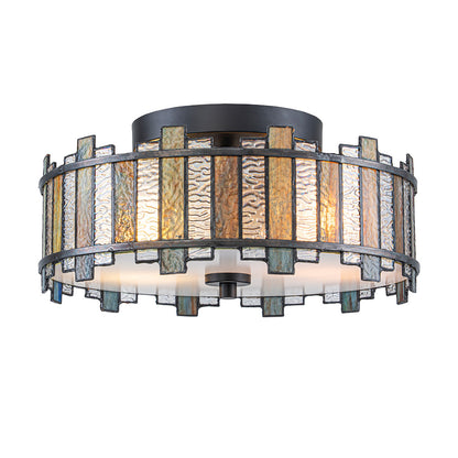 Elstead Sentry Tiffany Plafón Semi-Empotrado