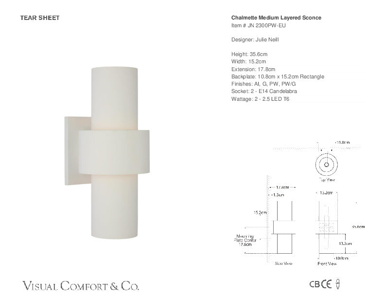 Visual Comfort Chalmette Layered Wall Sconce