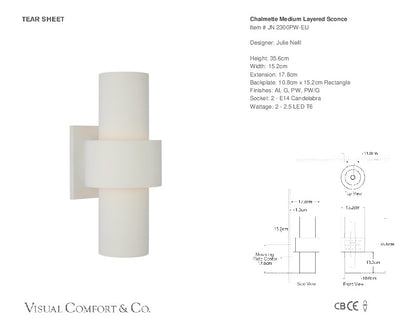 Visual Comfort Chalmette Layered Wall Sconce