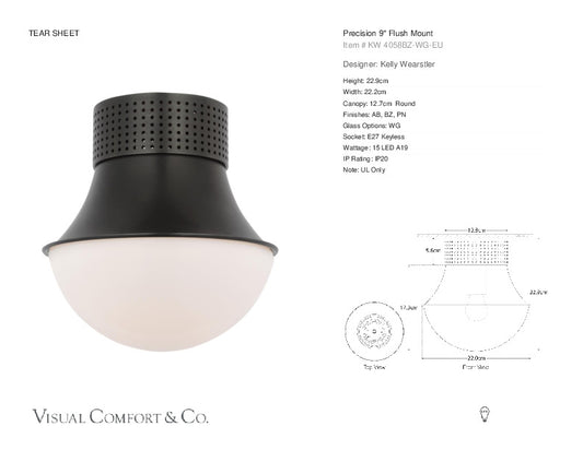 Visual Comfort Precision Llum de Sostre Enrasada